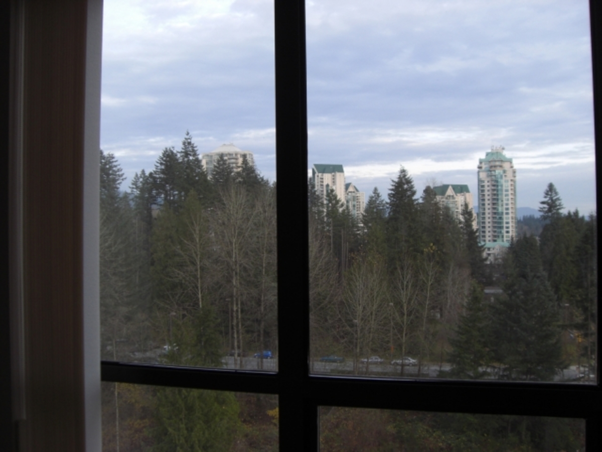 Window View at 1002 - 2979 Glen Dr, Coquitlam Center, Coquitlam